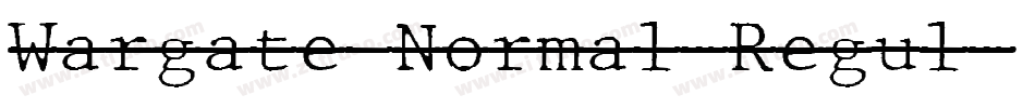 Wargate Normal-Regul字体转换